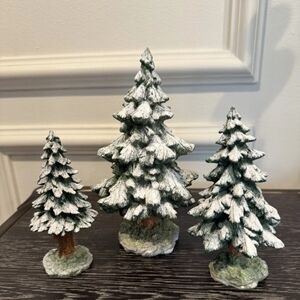 Department 56 Snow Village Snow Dusted Evergreen Tree Trio Christmas Accessory